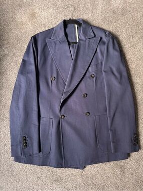 Navy Double-Breasted Blazer